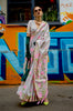 Monjolika Fashion Handloom Weaving Ethnic Saree In Grey - Distacart