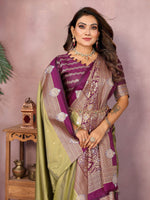 Thumbnail for Aastha Fashion Pista Silk Sarees Weaving Saree - Distacart