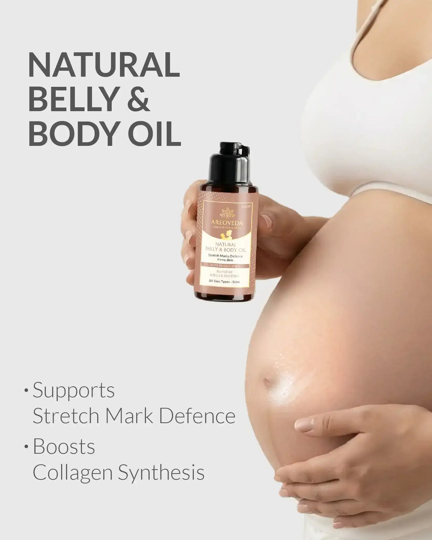 AreoVeda Natural Belly & Body Oil - Distacart
