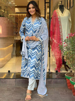 Thumbnail for Kalini Printed Kurta with Trousers & With Dupatta - Distacart