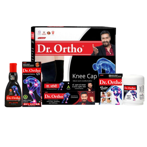 Dr. Ortho Ayurvedic Oil, Balm, Ointment & Knee Cap Combo - Distacart