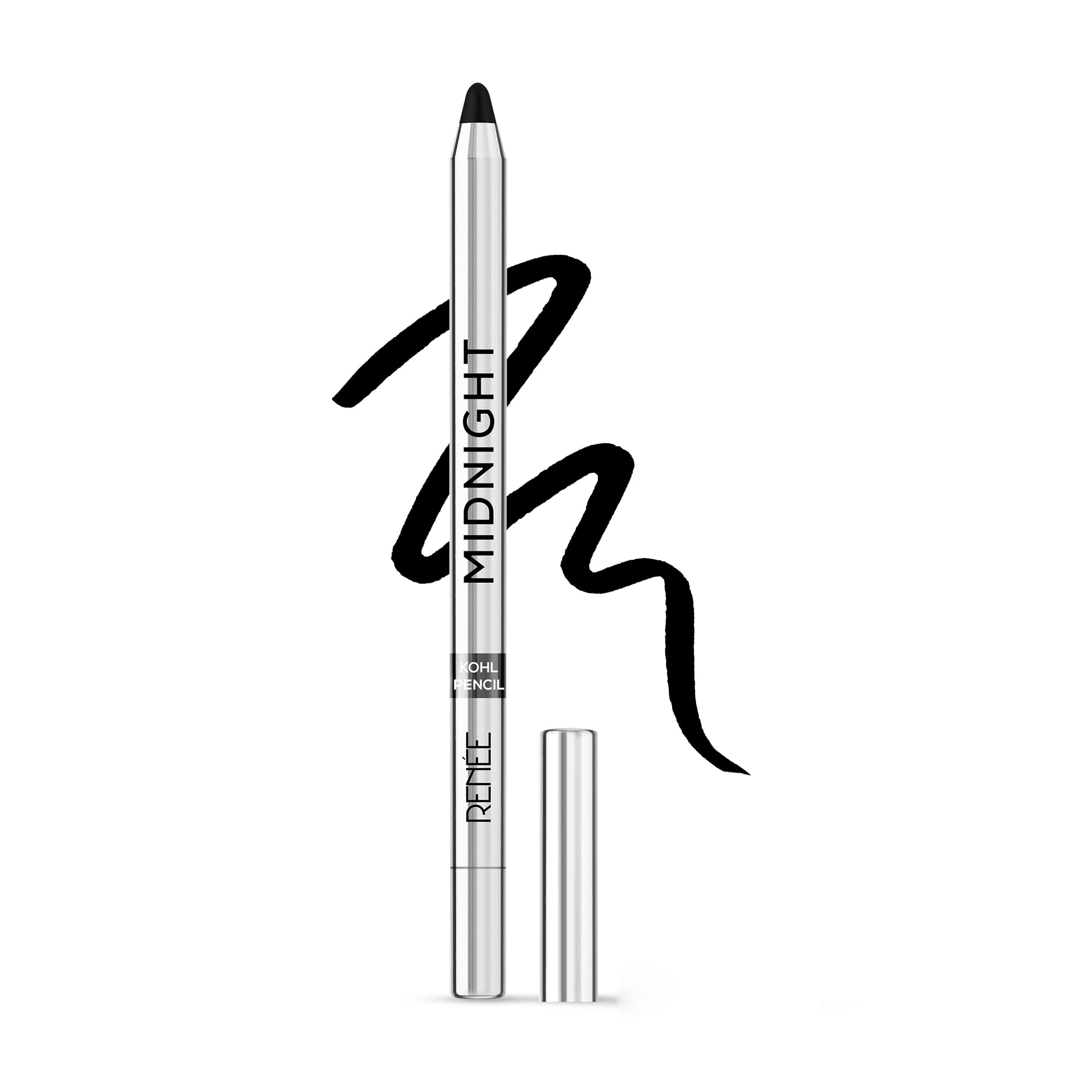 Renee Midnight Kohl Pencil - Smudgeproof And Waterproof Kajal - Distacart