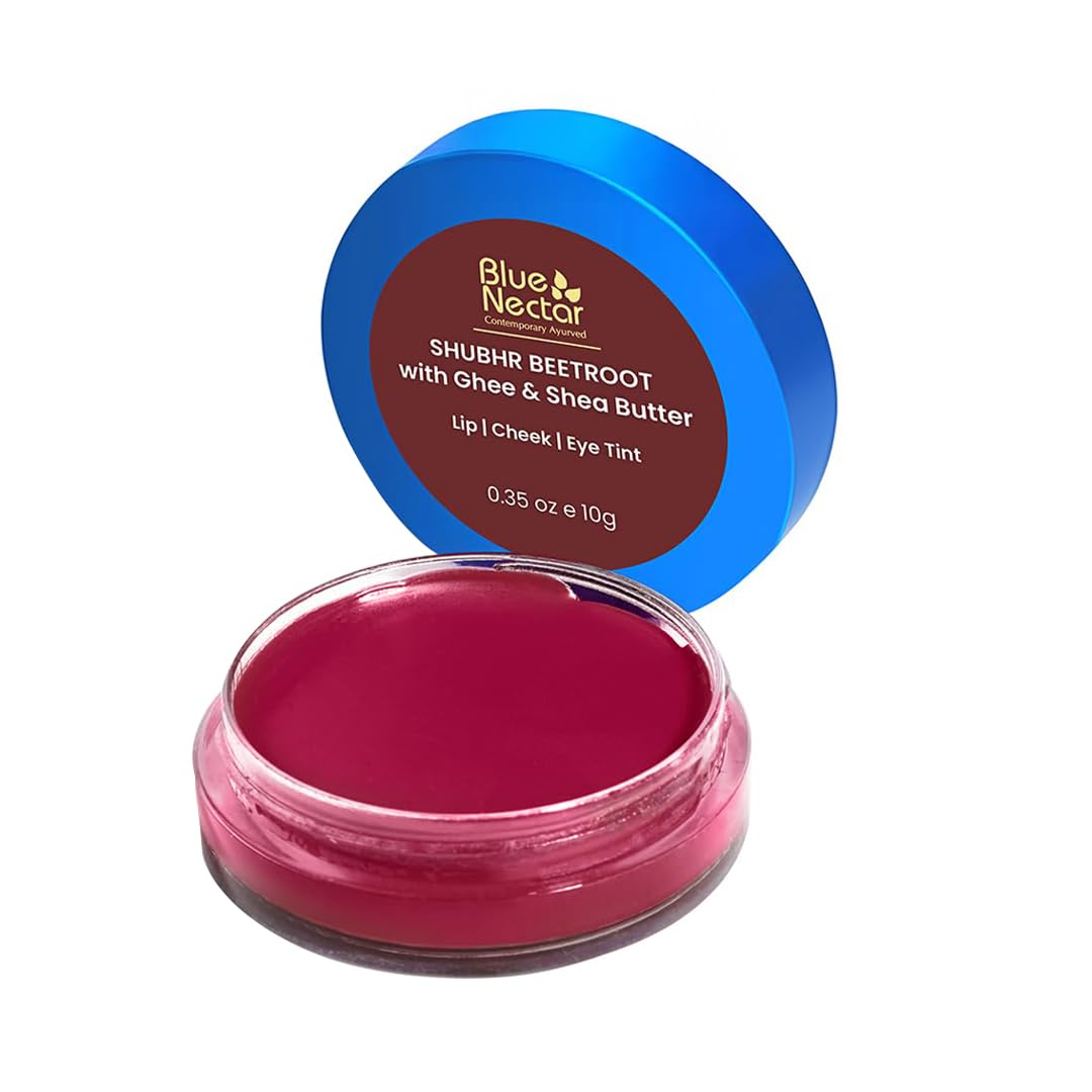 Blue Nectar Shubhr Beetroot Lip, Cheek & Eye Tint with Ghee & Almond Oil - Distacart