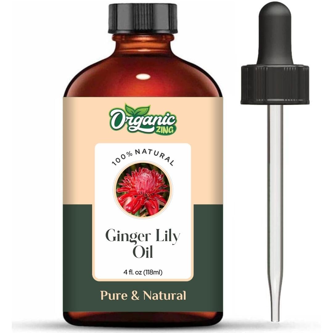 Organic Zing Ginger Lily (Hedychium coronarium) Oil | Pure & Natural Essential Oil for Skincare, Hair Care, Aroma and Diffusers - Distacart