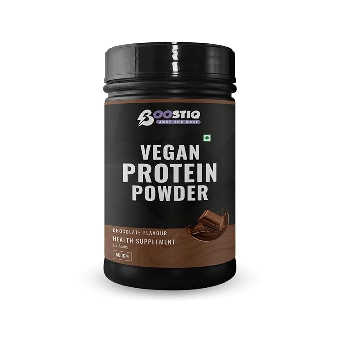 BOOSTIQ Vegan Plant Protein Powder - Chocolate Flavour - Distacart