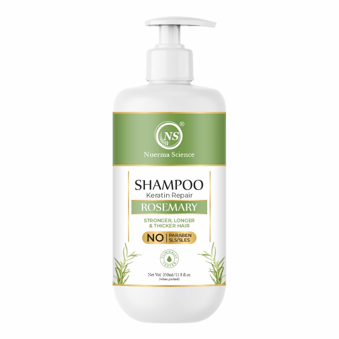 Nuerma Science Keratin Repair Rosemary Shampoo for Damaged, Dry & Frizzy Hair - Distacart