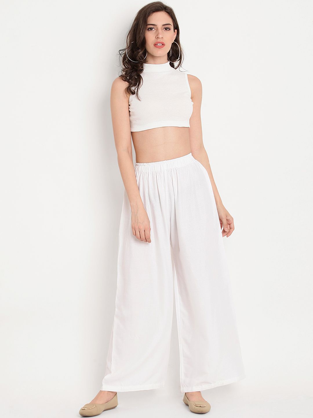 TAG 7 Women Pack of 3 Solid Flared Palazzos