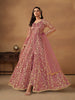 Monjolika Fashion Net Embroidered Pant Style Suit In Pink - Distacart