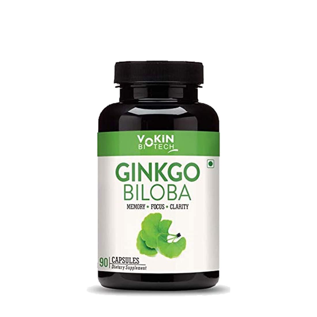 Vokin Biotech Ginkgo Biloba with Brahmi Boosts Concentration & Learning Activities 90 Capsules