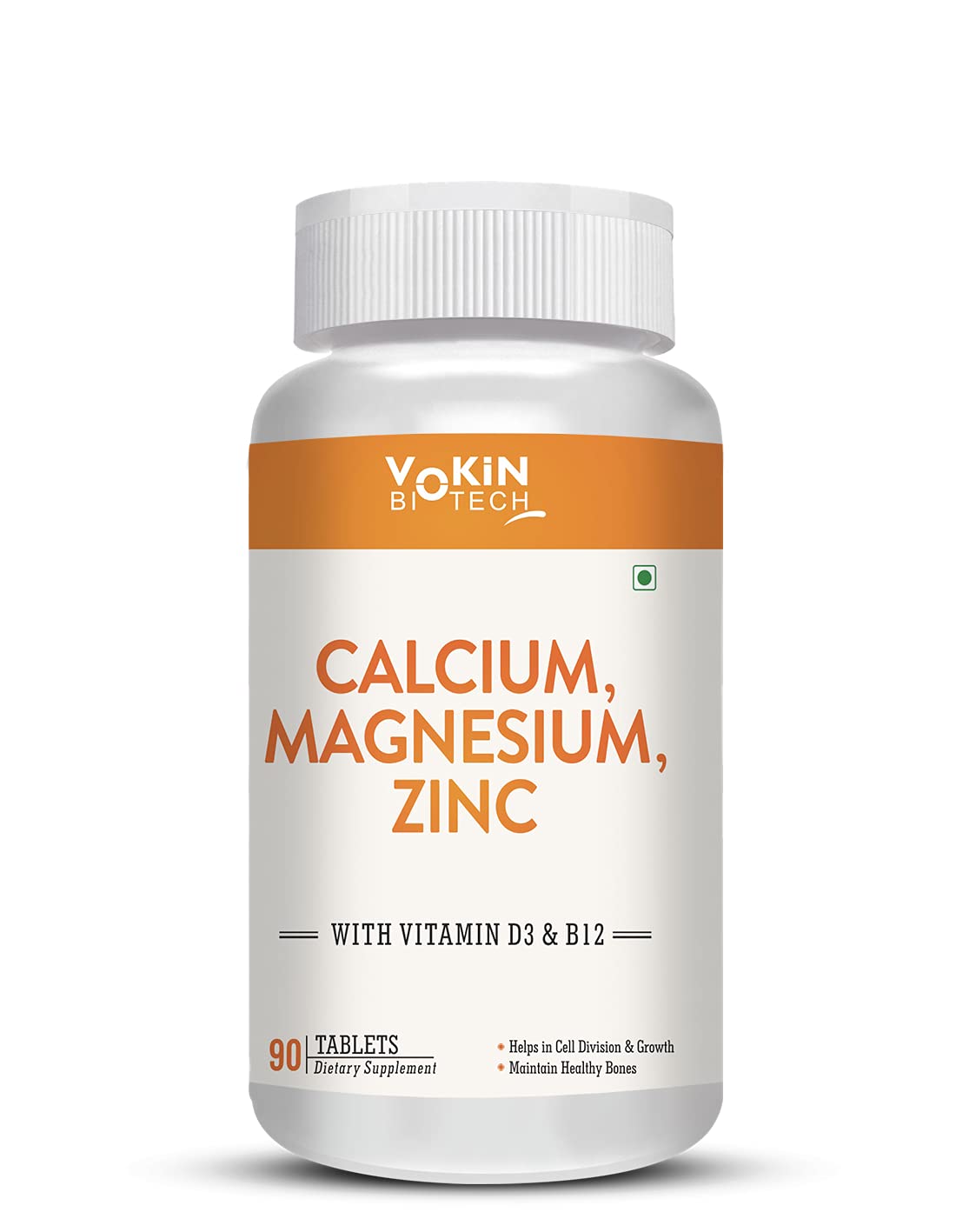 Vokin Biotech Calcium, Magnesium, Zinc, D3 & B12-90 Tablets