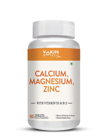 Vokin Biotech Calcium, Magnesium, Zinc, D3 & B12-90 Tablets
