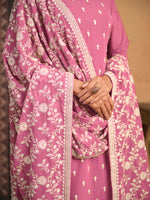 Thumbnail for Monjolika Fashion Faux Georgette Embroidered Trendy Salwar Suit In Pink