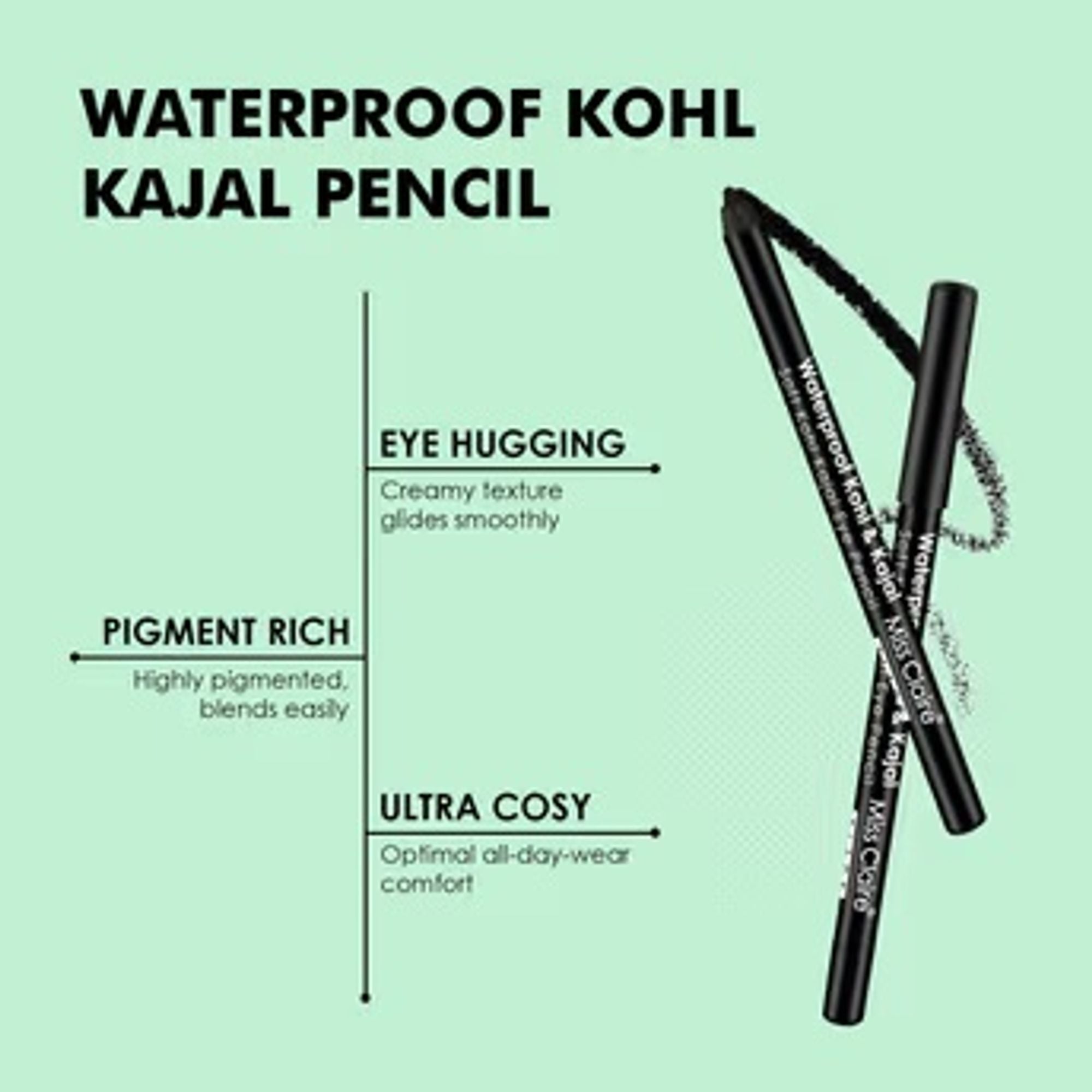 Miss Claire Waterproof Kohl & Kajal - Black