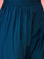 Thumbnail for Joban Fashion Teal Silk Embroidery Readymade Kurta Set - Distacart