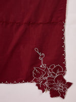 Thumbnail for Joban Fashion Maroon Silk Embroidery Readymade Kurta Set - Distacart