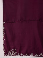 Thumbnail for Joban Fashion Purple Silk Embroidery Readymade Kurta Set - Distacart