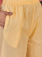 Thumbnail for Joban Fashion Cream Cotton Embroidery Readymade Kurta Set - Distacart