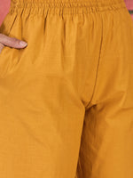 Thumbnail for Joban Fashion Mustard Cotton Embroidery Readymade Kurta Set - Distacart