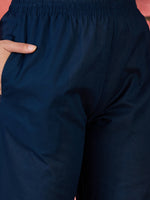 Thumbnail for Joban Fashion Navy Blue Cotton Embroidery Readymade Kurta Set - Distacart