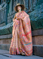 Thumbnail for Monjolika Fashion Beige Color Kashmiri Organza Pashmina Silk Saree With Blouse - Distacart