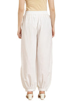Thumbnail for Juniper Women's White Solid Cotton Flex Dhoti Style Pants - Distacart