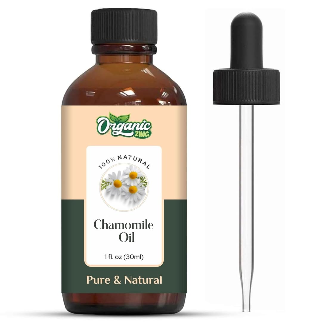 ORGANIC ZING Chamomile (Matricaria chamomilla) Oil | Pure & Natural Essential Oil for Skincare, Hair Care, Aroma & Diffuser - Distacart