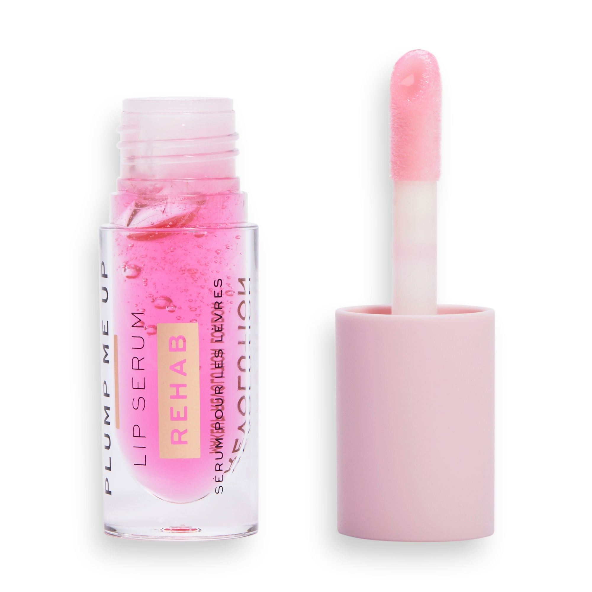 Makeup Revolution Rehab Plump Me Up Lip Serum Pink Glaze - Distacart