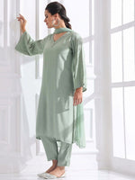 Thumbnail for Anouk Women Embroidered Regular Thread Work Kurta with Trousers & With Dupatta