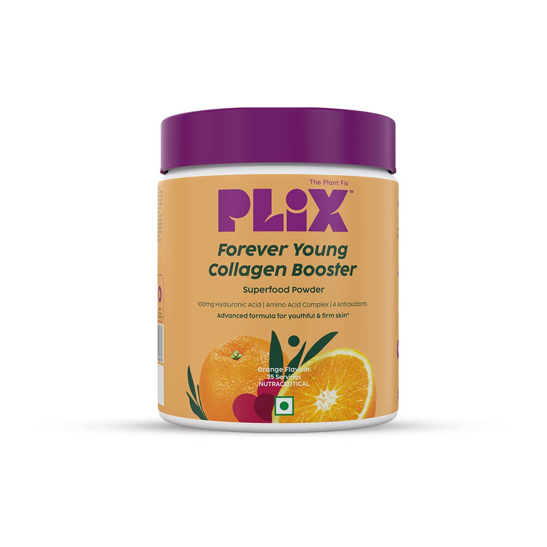 PLIX The Plant Fix Wholefood Collagen Builder Powder for Skin - Orange - Distacart
