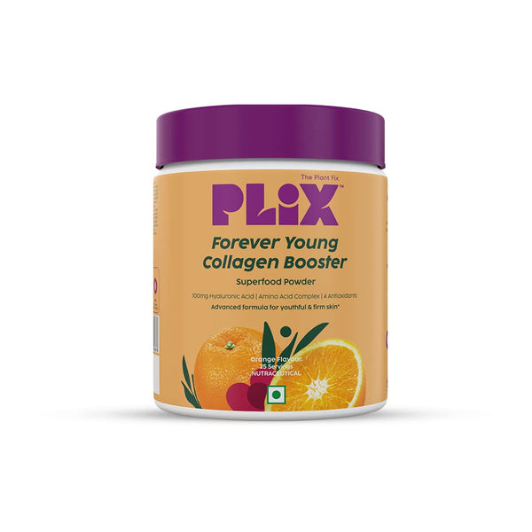PLIX The Plant Fix Wholefood Collagen Builder Powder for Skin - Orange - Distacart