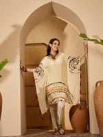 Thumbnail for Joban Fashion Cream Silk Printed Readymade Kurta Set - Distacart