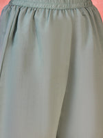 Thumbnail for Joban Fashion Grey Silk Embroidered Readymade Kurta Set - Distacart