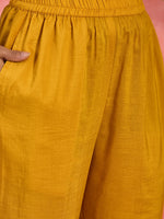Thumbnail for Joban Fashion Mustard Silk Embroidered Readymade Kurta Set - Distacart