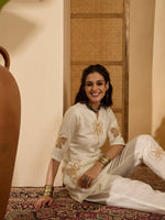 Thumbnail for Joban Fashion Off White Silk Embroidered Readymade Kurta Set - Distacart