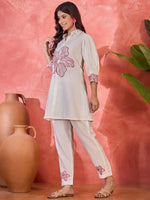 Thumbnail for Joban Fashion Off White Silk Embroidered Readymade Kurta Set - Distacart