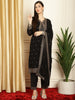 Stylee Lifestyle Black Georgette Embroidered Suit Set - Distacart