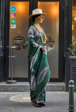 Thumbnail for Monjolika Fashion Elegant Wine Colour Satin Georgette Lightweight Saree