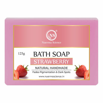 Nuerma Science Strawberry Bath Soap | Fades Pigmentation & Dark Spots - Distacart