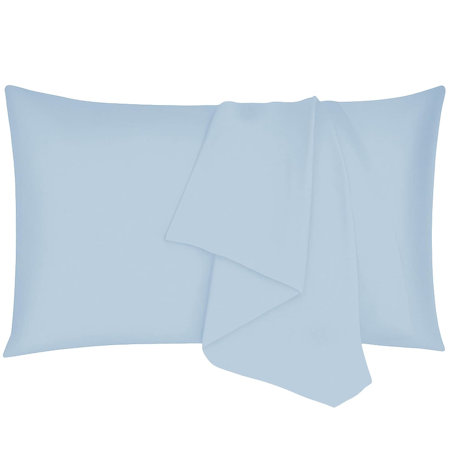 Ambra Linens Ultra Soft Pillow Protectors 400TC Set of 2 Breathable Pillow Covers-Sky Blue - Dista