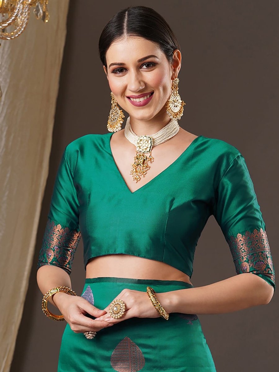 Anouk Ethnic Motifs Zari Banarasi Saree - Distacart