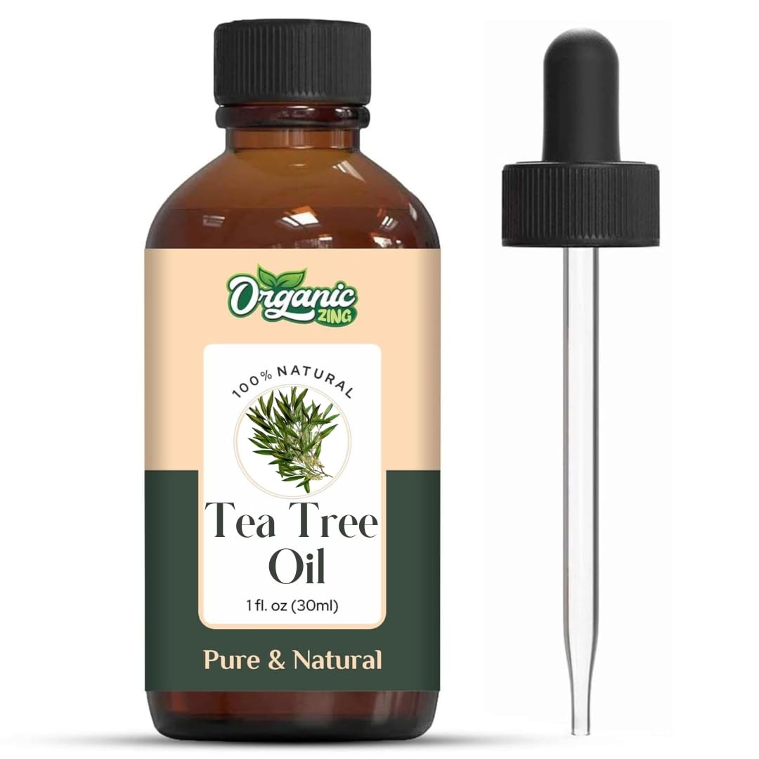 Organic Zing Tea Tree (Melaleuca Alternifolia) Oil | Pure & Natural Essential Oil for Aroma, Diffusers, Skincare & Haircare