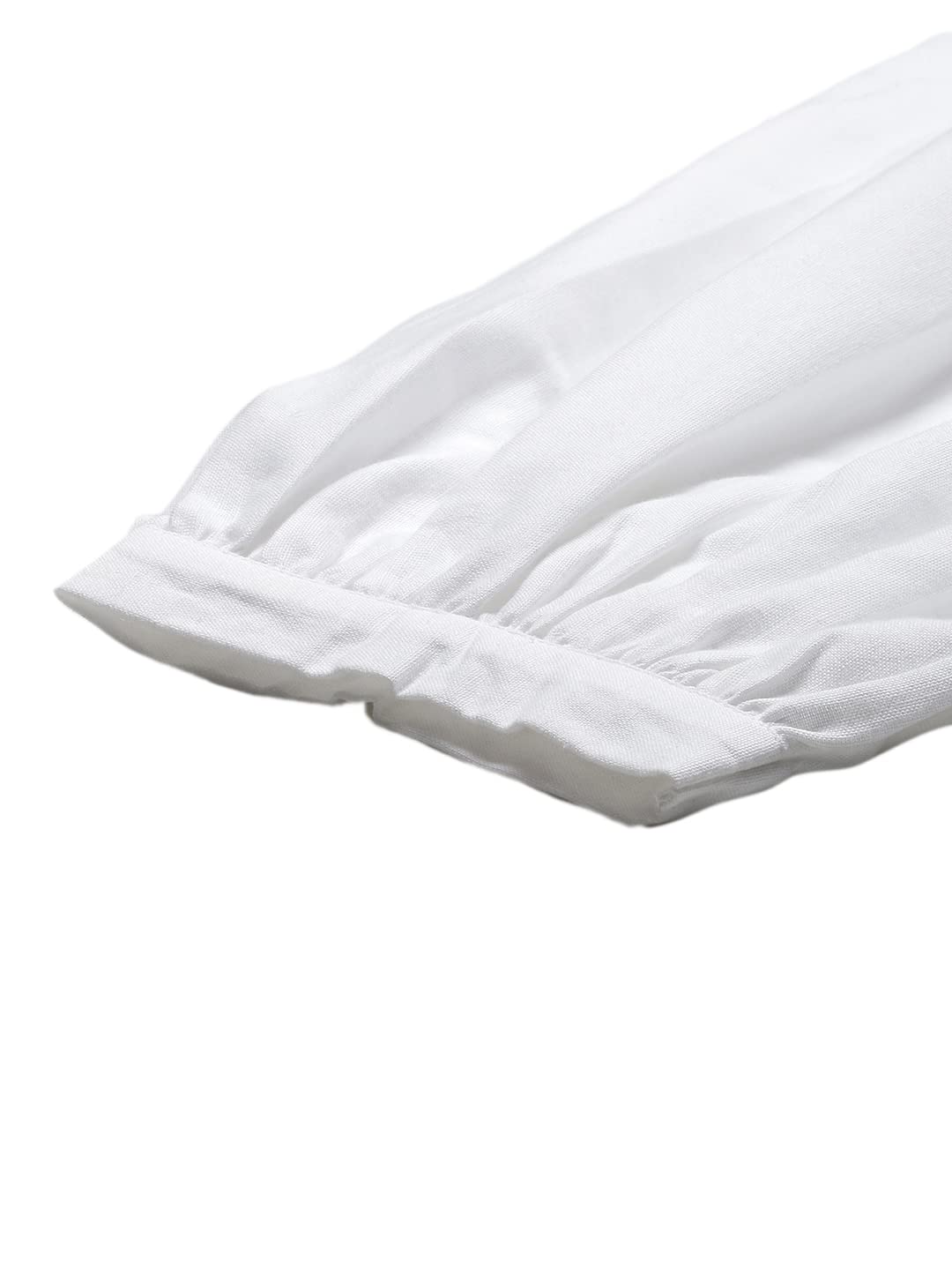 Juniper Women's White Solid Cotton Flex Dhoti Style Pants - Distacart