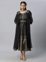 Thumbnail for AURELIA Ethnic Motifs Printed Fit & Flare Dress Ethnic Dress - Distacart