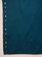 Thumbnail for Joban Fashion Teal Silk Embroidery Readymade Kurta Set - Distacart