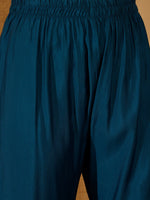 Thumbnail for Joban Fashion Teal Silk Embroidery Readymade Kurta Set - Distacart