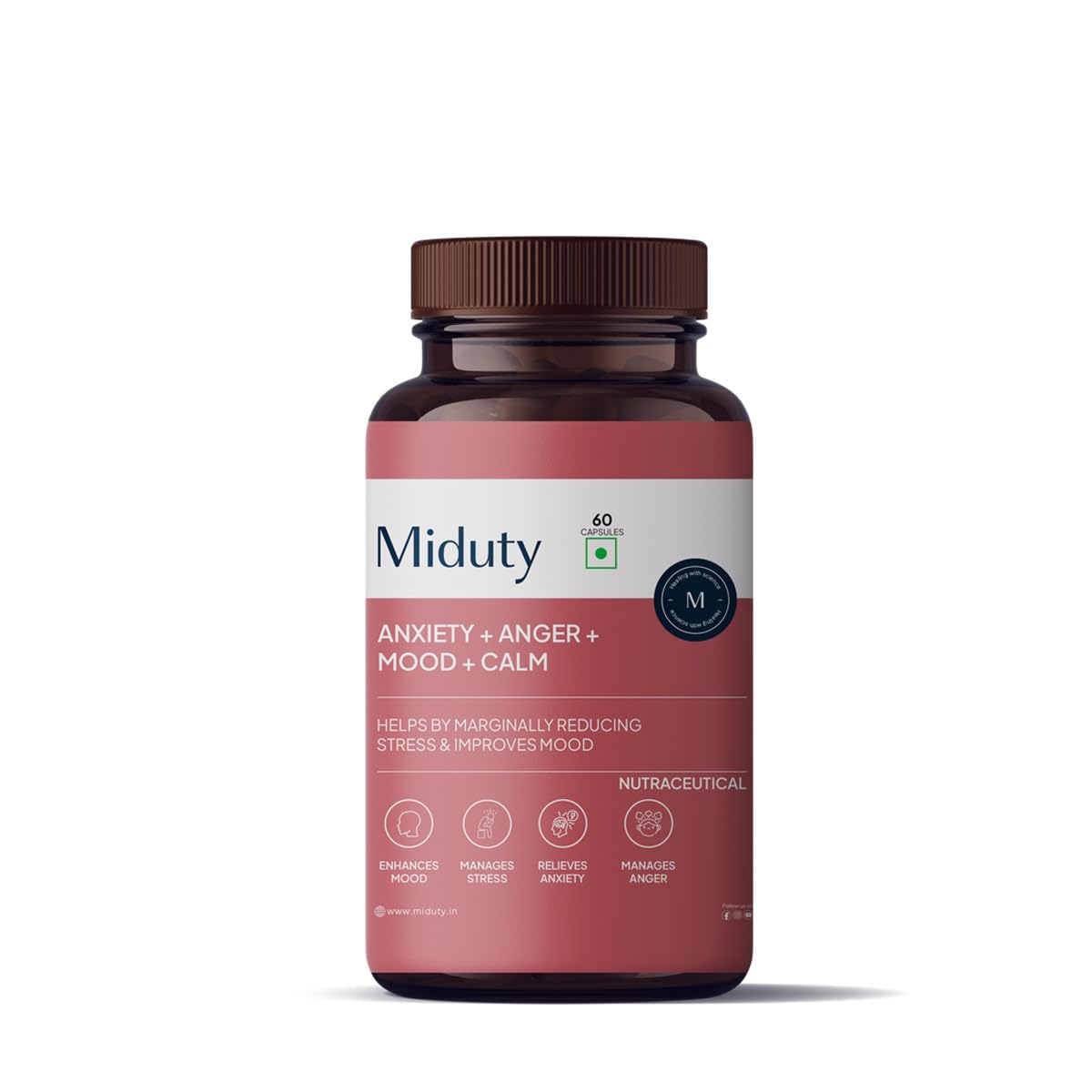 Miduty by Palak Notes Anxiety + Anger + Mood + Calm Capsules - Distacart
