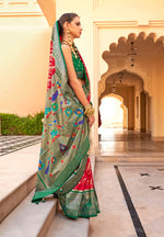 Thumbnail for Monjolika Fashion Crimson Colour Soft Silk Sarees With Traditional Motifs