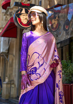 Thumbnail for Monjolika Fashion Baby Pink Colour Satin Silk Printed Lightwear Saree For Women