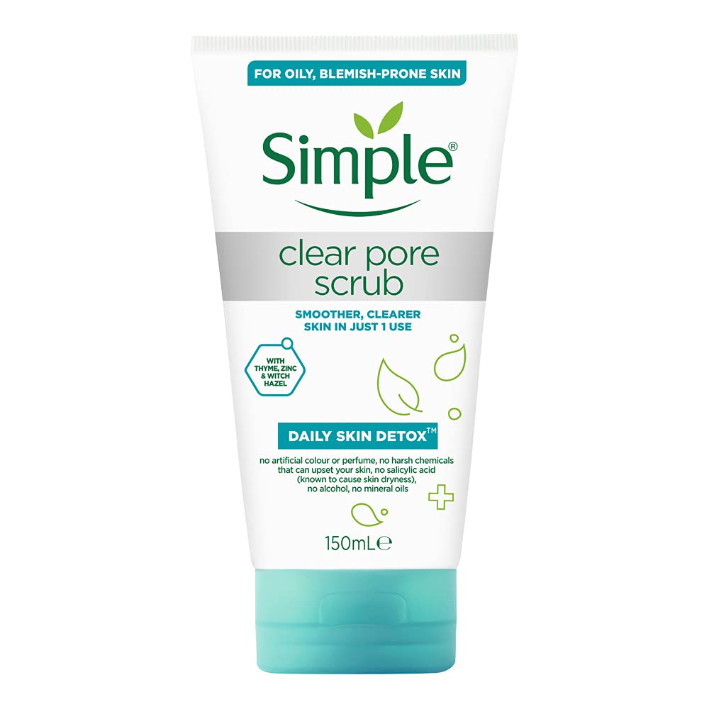 Simple Daily Skin Detox Clear Pore Facial Scrub - Distacart