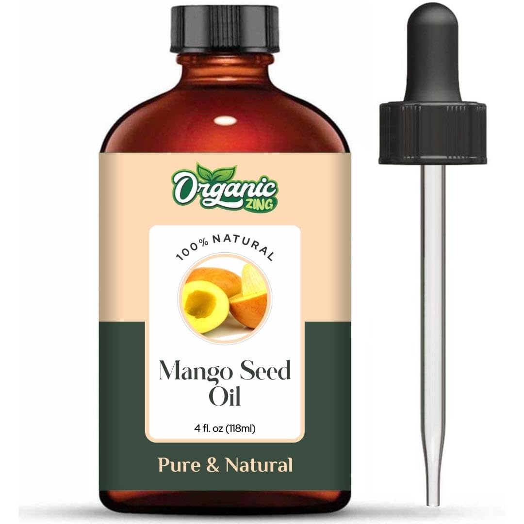 Organic Zing Mango Seed (Mangifera Indica) Oil | Pure & Natural Carrier Oil for Skincare, Hair Care & Massage - Distacart